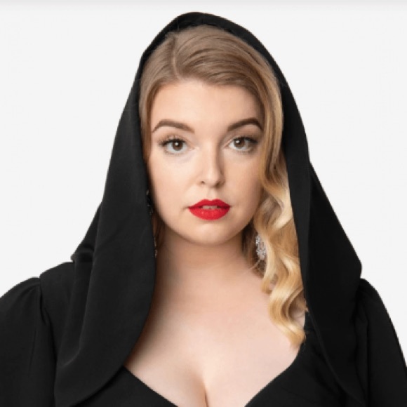 NWOT UV x Micheline Pitt Zhora Hooded 1940s Dress - Picture 9 of 11